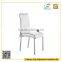 Simple design removable cover leather seat metal legs dining chair for dining room furniture
