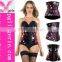 Skull pattern of Latex Sport Waist Cincher and waist Trainer corset