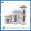 TP15112 Decorative decal sugar coffee tea white metal coating glass jar
