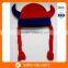 Wholesale Party Event Decoration Nation Flag Color Cow Horn With Hair And Bells Hat