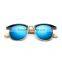 plastic and alloy frame with handmade temple wholesale bamboo sunglasses