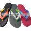 2015 Good Quality Low Price 2 Tone Strap Basic PE Beach Slippers