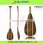 Chinese wood waveski outrigger canoe paddle with bent shaft