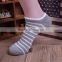 factory wholesale custom stripe black/white color tight ankle adult socks cotton socks supplier