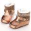 Discount Baby Snow Shoes Warm Cotton Gold baby shoes First Walker Infant Boots