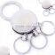 custom logo or blank bulk metal souvenir keychain/keyring wholesale