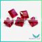 Free Sample wholesale Square Cut Created Synthetic#8 Red Burmese Ruby