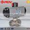 Three way pneumatic ball valve dn15