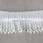 100% water soluble lace trim eyelet flower embroidery pleated fabric for ladies dress