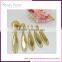 Tooth shape 5 pcs rose gold oval makeup brush set no MOQ