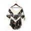 New fashion design handmade crochet stiching V-neck women's tops, chiffon bikini blouses