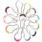 CALABASH PEARLS Shower Curtain Hooks Rings,Colorful Plastic Pearls Metal Bathroom Shower Curtain Hooks