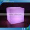User friendly design illuminated led cube stool GKC-040RT