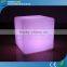 User friendly design illuminated led cube stool GKC-040RT