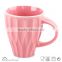 colour band decal porcelain mug with spoon porcelain mug top sale
