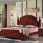 White PU painting High quality Rubber solid Wood Furniture bed in American Leisure style