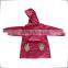 polyester waterproof kids raincoat with logo