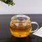 Glass cup kungfu tea cup three part glass cup filter glass cup coffee cup milk cup juice cup for hotel and resturant