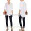 outdoor Autumn women white cotton shirt customized