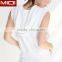 latest design custom sportswear white panel stylish cropped top women hoodie