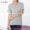 wholesale custom large lady T-shirt cotton V-neck women's short-sleeved