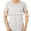 94% Cotton 6% Spandex Plain Mens Longline T Shirt with Curved Hem Stylish Short Sleeve V Neck Tee Slim Fit Gym T Shirt OEM