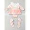 5pcs/lot Toddler Girls Romper Long Sleeve Cotton Princess Striped Baby Girl Jumpsuit Kids Rompers 3pcs Set Infant Clothes