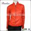 2014-2015 wholesale fashion fake fur jacket Stylish women's orange Leather Jacket