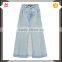 Wahed blue high quality denim skirt vent ladies long denim latest model skirt