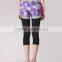 Ladies Open-air Spring/autumn Slim Fit Fake Two-piece 3/4 Quick-dry Purple Mesh Running/yoga Sports Pants