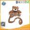 Cartoon Plush Animal Dog Safety 2 in 1 Harness Backpack Anti-lost Shoulder Bags for 1-3 Years Old Kids