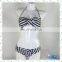 MissAdola latest hot sale black white stripe digital print bikini beautiful girl swimwear ladies bathing suit