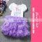 2017 Newest Girl Summer Short Sleeve Dress Kids Lace Princess Party Costume