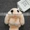 Wholesale rabbit shape fur bag Keychain girl Bag Pendant Key Holder