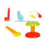 Baby educational jazz drum toy with microphone and stool