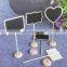 Wedding Decoration Message Tag Heart Shape Wood Frame Blackboard