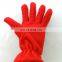 custom fashion promotional red embroidery fleece glove