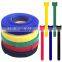 Manufacturer custom Self locking adjustable hook loop nylon cable tie with label