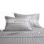 Eco Friendly Striped Silk King Bed Cover Bed Sheet Sets Bedding