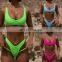 2019 New Summer Women Solid Bikini Set Push-up Padded Bra Swimsuit Swimwear Triangle Bather Suit Swimming Suit biquini