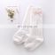 Baby Girl Sweet Socks with button bow Kids Solid long dance socks 5Colors 3Size