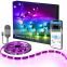 16.4ft 32.8ft flexible smart bluetooth app sound controlled music sync 5050 waterproof RGB led strips for party decoration