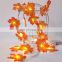 30Leds/3Meters Maple Leaf Battery  Operated Warm White Copper Wire Led String Lights