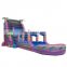 Commercial Long Inflatable Water Slide Purple Jungle Slip and Slides Kids Adult For Sale