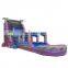 Commercial Long Inflatable Water Slide Purple Jungle Slip and Slides Kids Adult For Sale