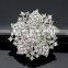 wholsale fashion silver gold crystal rhinestone diamond pearl china custom fabric flower brooch