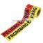 Low factory price non adhesive Hazard Warning Tape with word Prohibido el Paso OP013-14