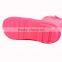 Cute pink fashionable woman half rain boots with buckle