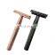 Well Priced High quality Female Matte Rose Gold groooming stainless steel safety razor shaver For Hot Sale