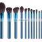 12pcs blue high end brush set with logo new  professional brush set  high quality private label brush set